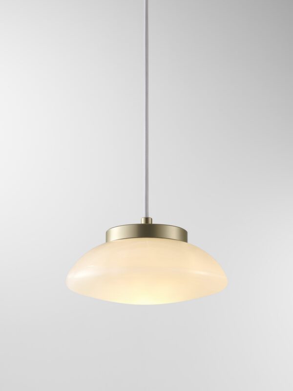 Ceto Pendant - Champagne Anodised, White