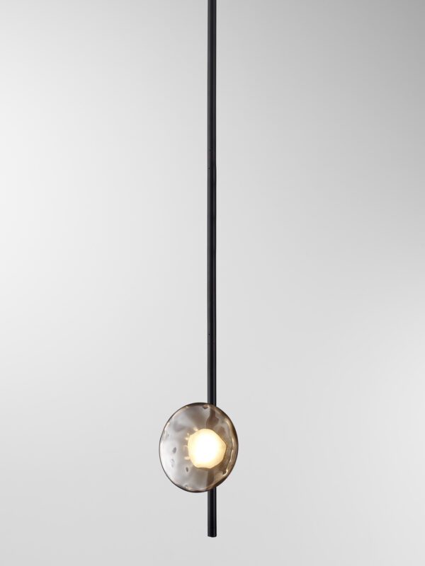 Ceto Vertical Chandelier | 1 Shade - Black Anodised, Black
