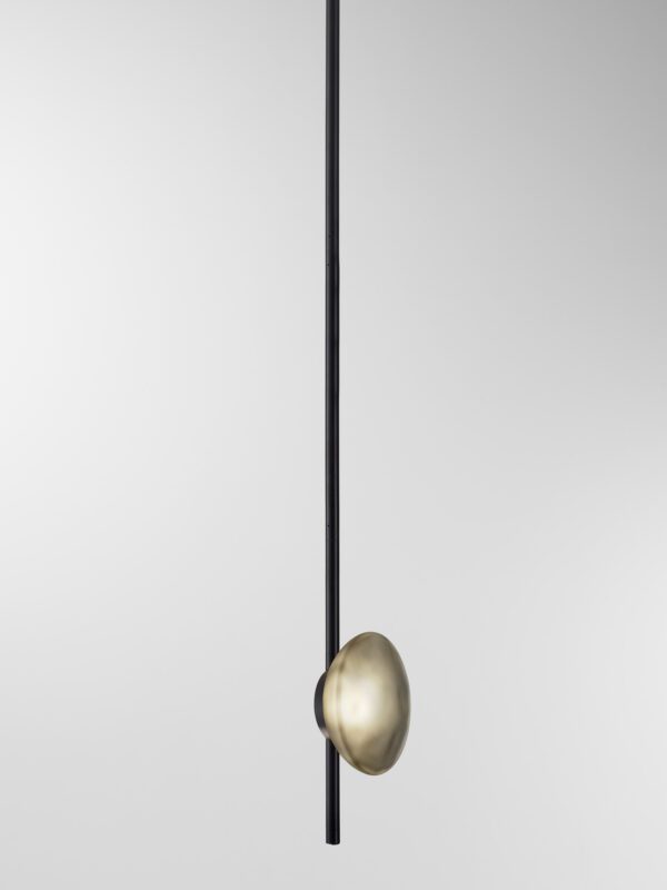 Ceto Vertical Chandelier | 1 Shade - Black Anodised, Frosted Black