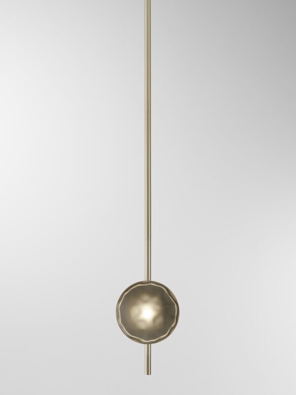 Ceto Vertical Chandelier | 1 Shade - Champagne Anodised, Frosted Black