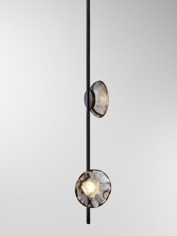 Ceto Vertical Chandelier | 2 Shades - Black Anodised, Black