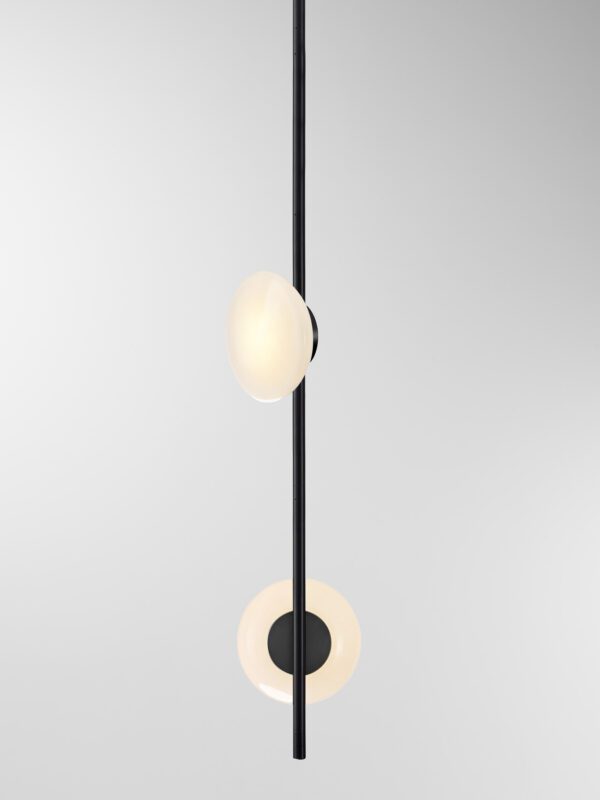 Ceto Vertical Chandelier | 2 Shades - Black Anodised, White