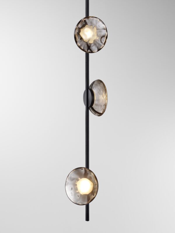 Ceto Vertical Chandelier | 3 Shades - Black Anodised, Black