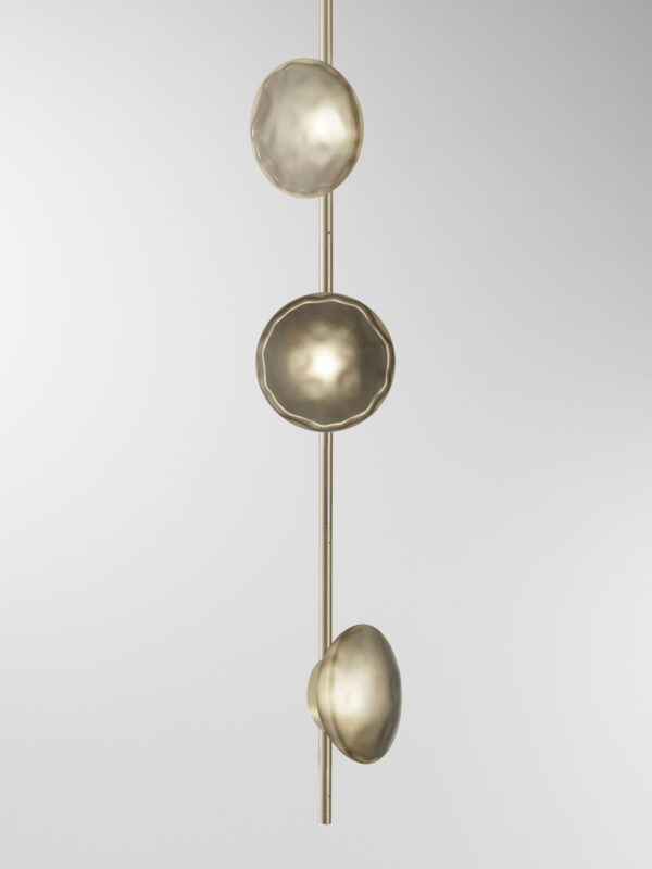 Ceto Vertical Chandelier | 3 Shades - Champagne Anodised, Frosted Black