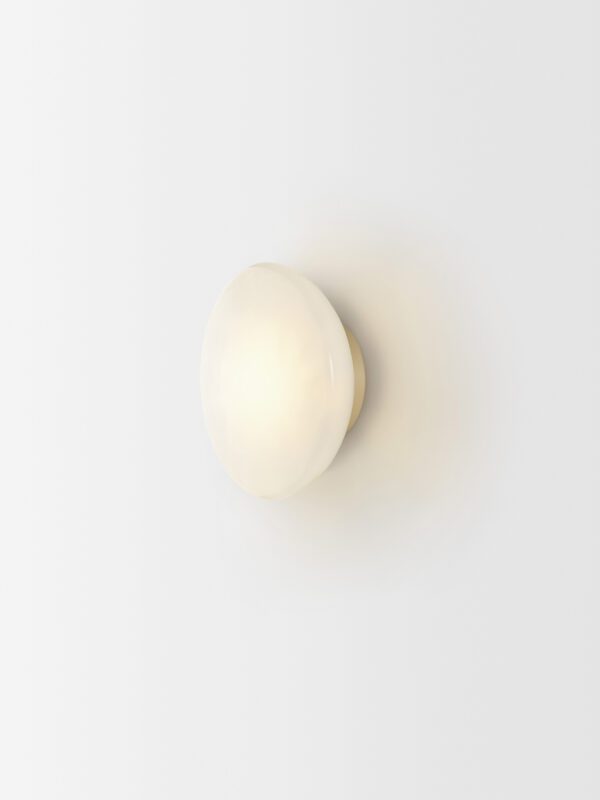 Ceto Wall Light - Champagne Anodised, White
