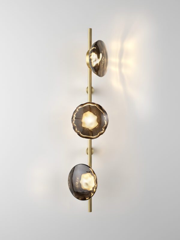 Ceto Linear Wall Light - Champagne Anodised, Black