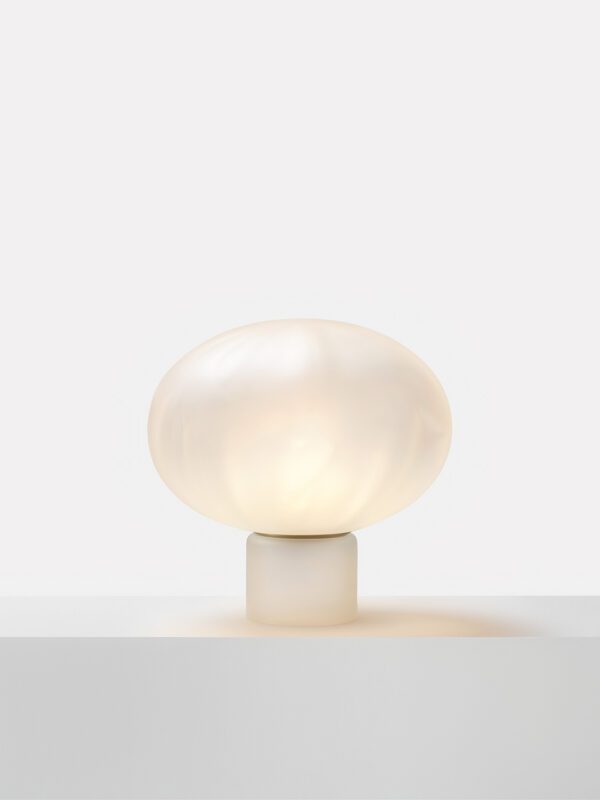 Méne Table Lamp - Champagne Anodised, Frosted Clear