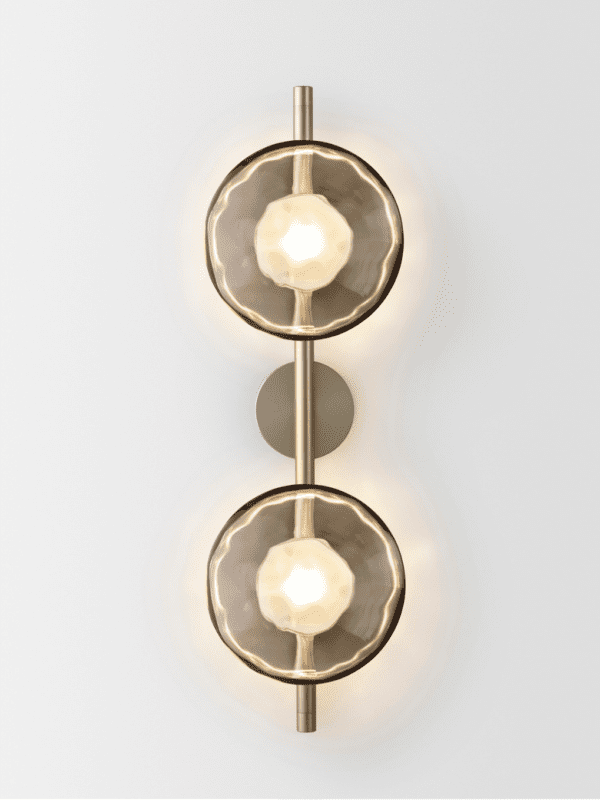 Ceto Ofset Wall Light II - Champagne Anodised, Black