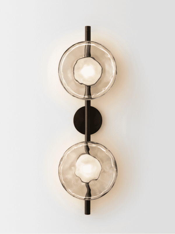 Ceto Ofset Wall Light II - Black Anodised, Clear