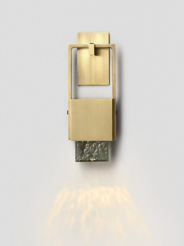 Cubo Swing Wall Sconce - Brass, Mint