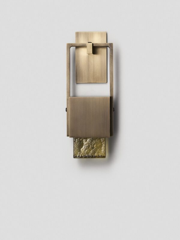 Cubo Swing Wall Sconce - Bronze, Honey