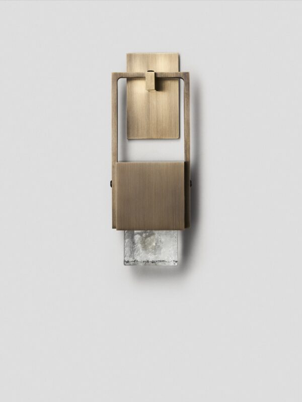 Cubo Swing Wall Sconce - Bronze, Ice