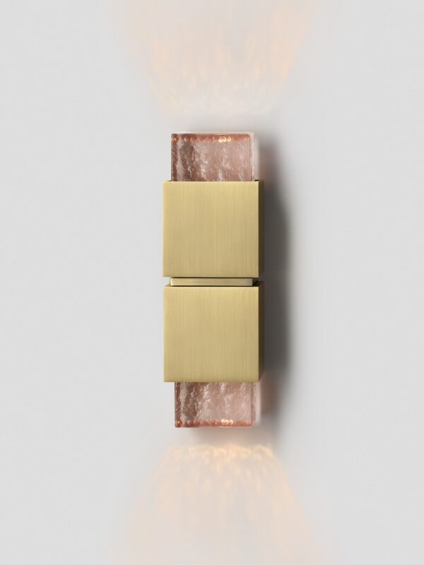Cubo Up Down Wall Sconce - Brass, Guava