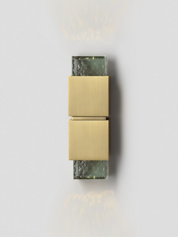 Cubo Up Down Wall Sconce - Brass, Mint