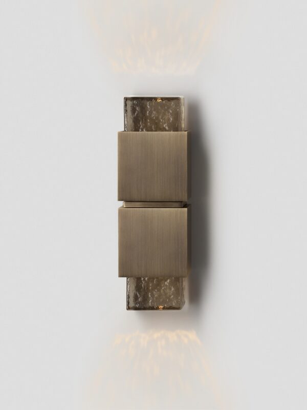 Cubo Up Down Wall Sconce - Bronze, Smoke