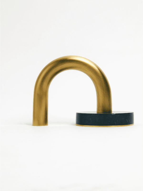 Ovid Door Pull - Brushed Brass, Black