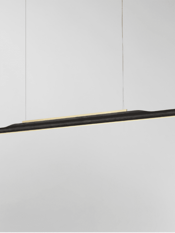 Arbour Linear Pendant - 1850, Black Stained