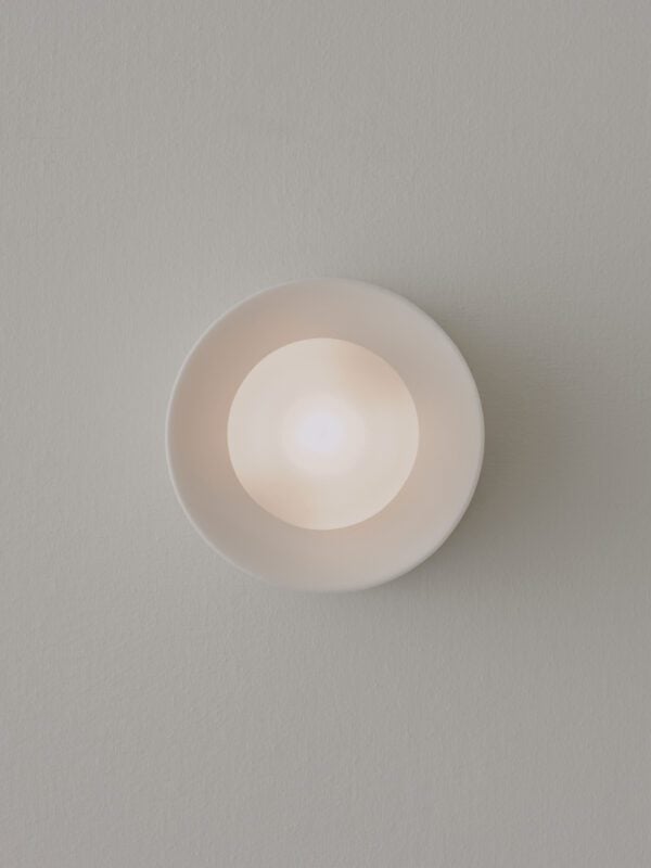 Anton Micro Wall Sconce - Ceramic Crisp White