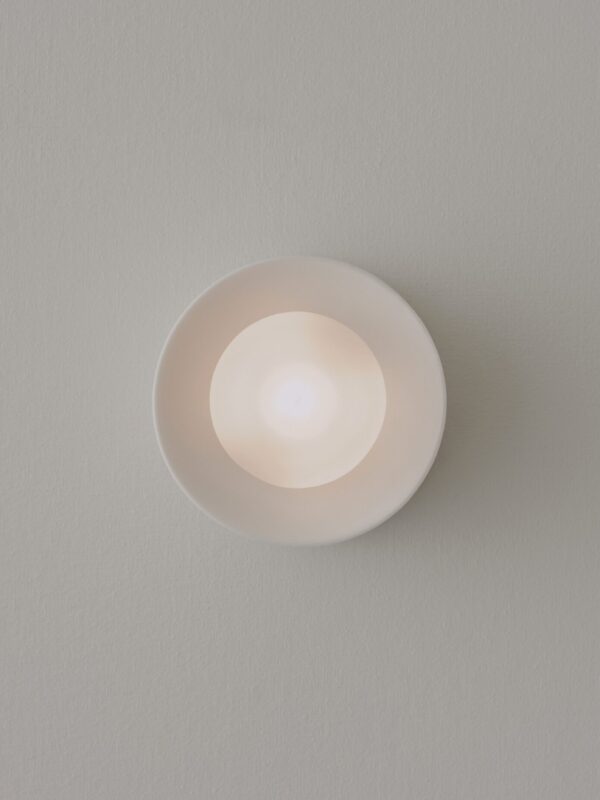 Anton Micro Wall Sconce - Ceramic Crisp White