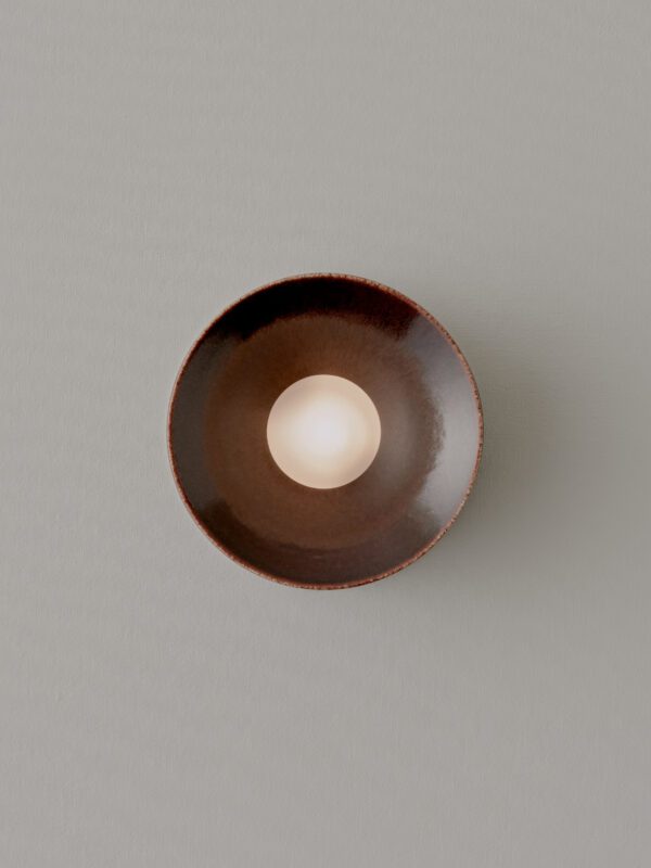 Anton Mini Wall Sconce - Ceramic Brown
