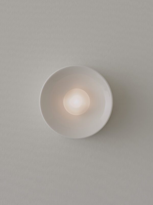 Anton Mini Wall Sconce - Ceramic Crisp White