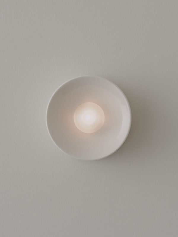 Anton Mini Wall Sconce - Ceramic Crisp White