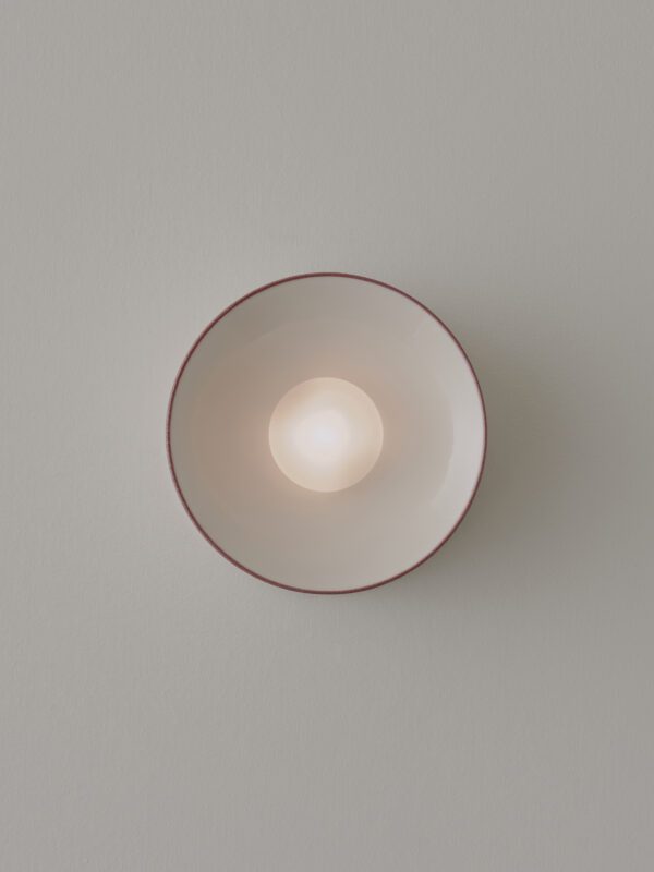 Anton Mini Wall Sconce - Pinstripe Burgundy