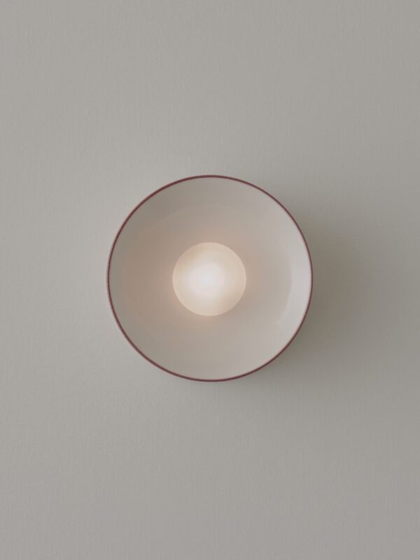 Anton Mini Wall Sconce - Pinstripe Burgundy