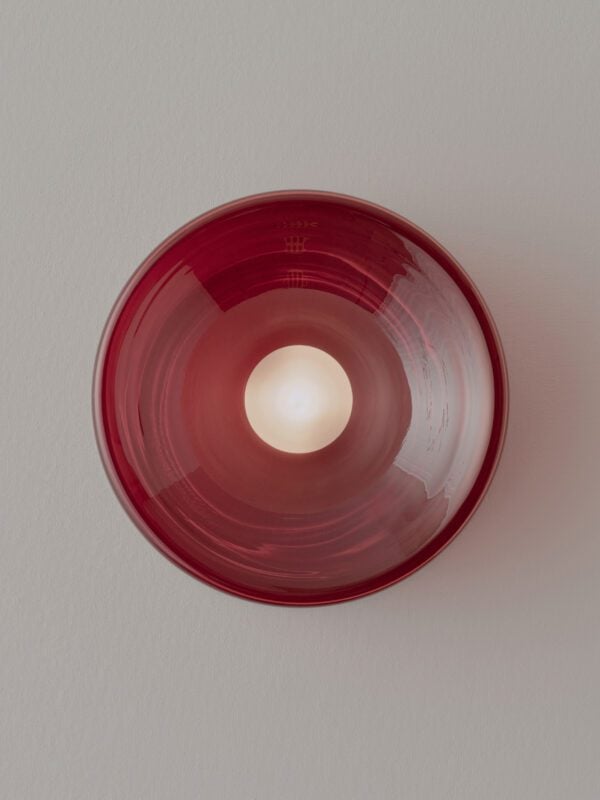 Blown Glass Anton Wall Sconce - Clear Red