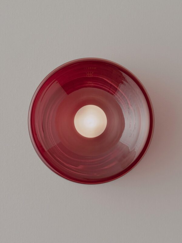 Blown Glass Anton Wall Sconce - Clear Red
