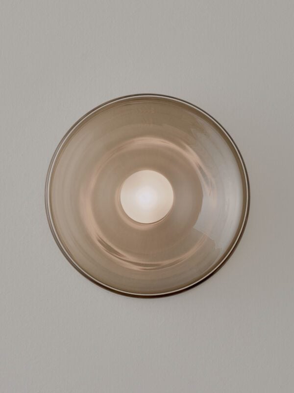 Blown Glass Anton Wall Sconce - Clear Smoke