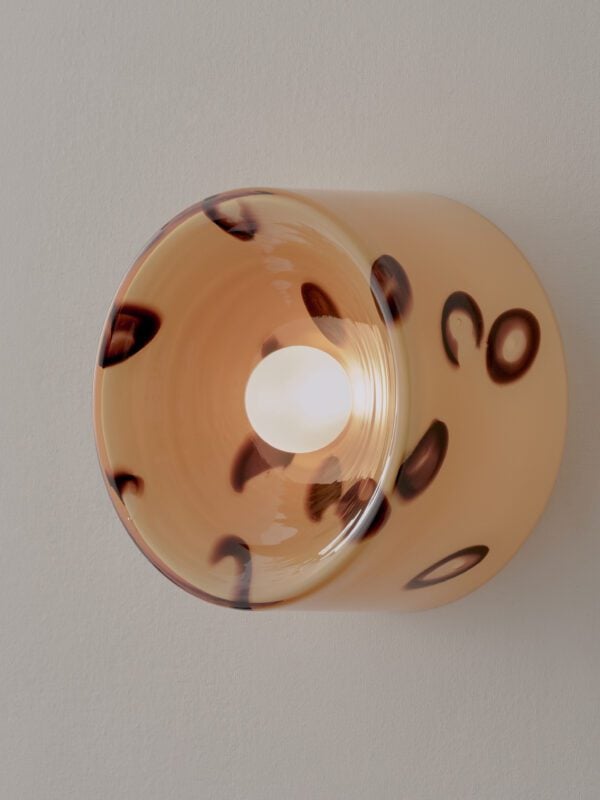 Blown Glass Anton Wall Sconce - Leopard Print