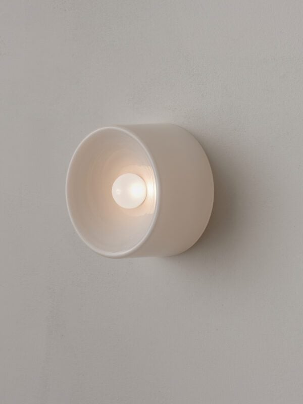 Blown Glass Anton Wall Sconce - Opal White