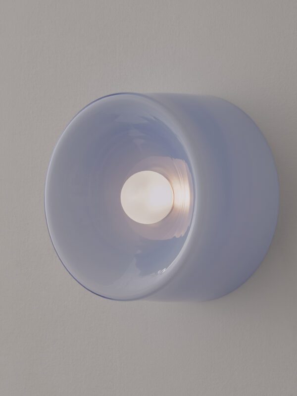 Blown Glass Anton Wall Sconce - Opal Powder Blue