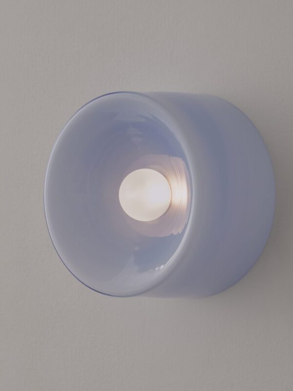 Blown Glass Anton Wall Sconce - Opal Powder Blue