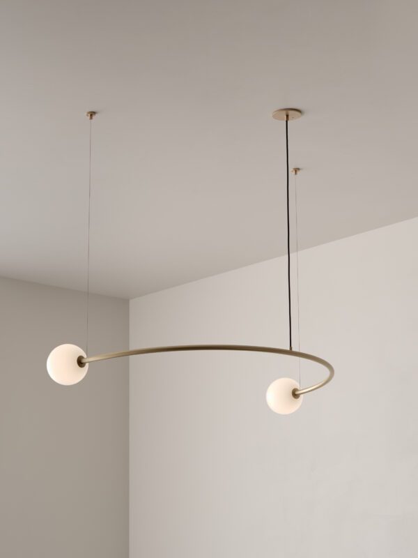 Oddments Single Arc - Brushed Brass