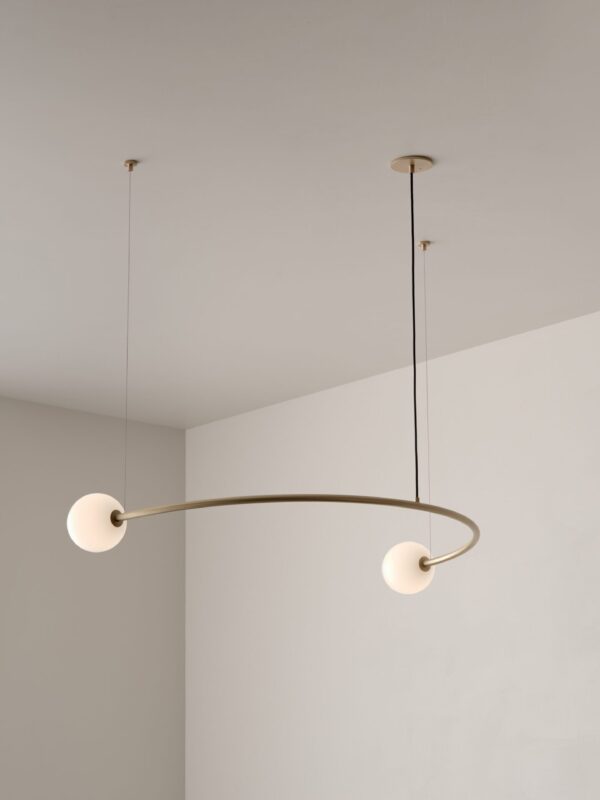 Oddments Single Arc - Brushed Brass