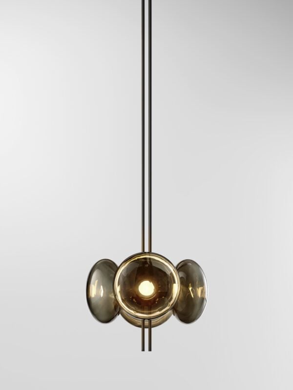 Aeris 104 Chandelier - Blackened Brass, Black