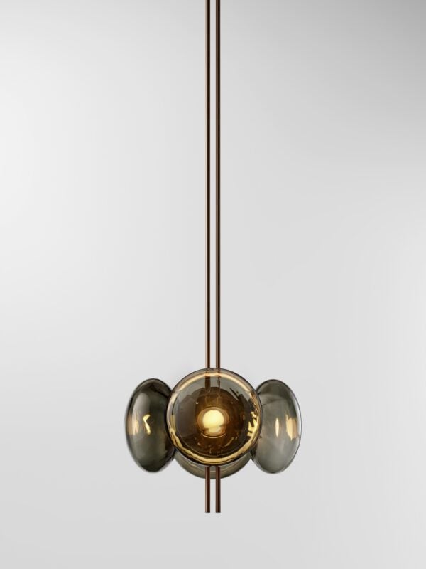 Aeris 104 Chandelier - Bronzed Brass, Black