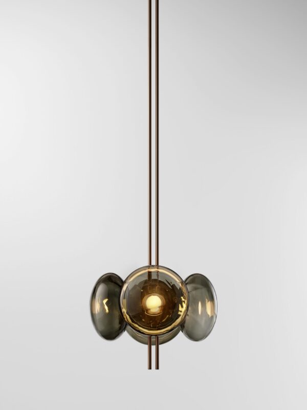 Aeris 104 Chandelier - Bronzed Brass, Black