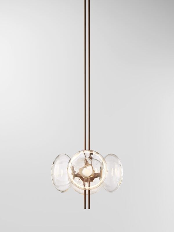 Aeris 104 Chandelier - Bronzed Brass, Clear