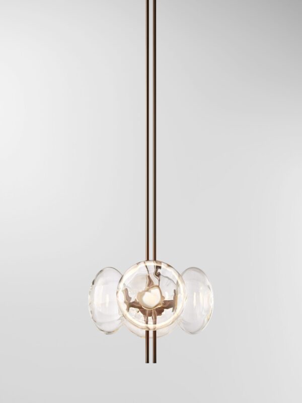 Aeris 104 Chandelier - Bronzed Brass, Clear