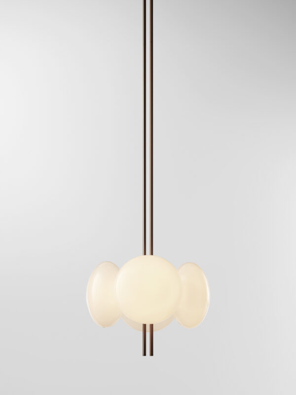 Aeris 104 Chandelier - Bronzed Brass, Frosted Clear