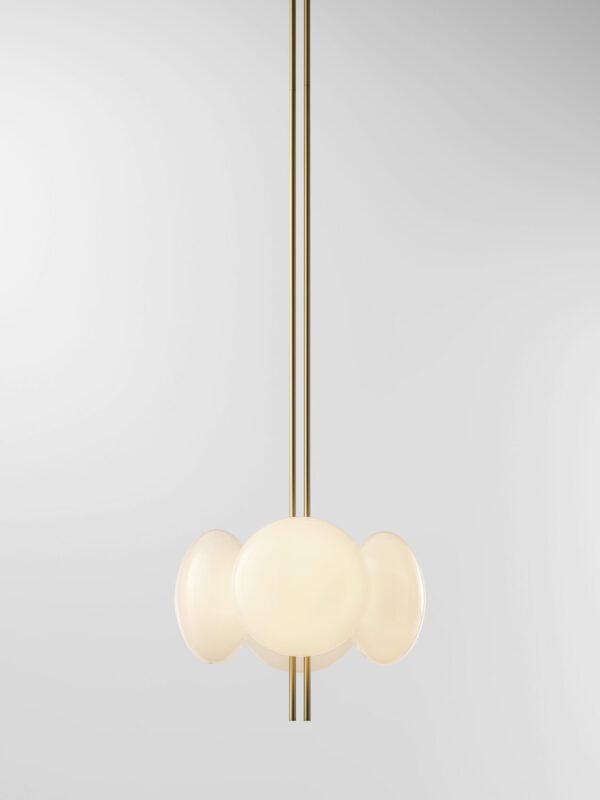 Aeris 104 Chandelier - Brushed Brass, Frosted Clear