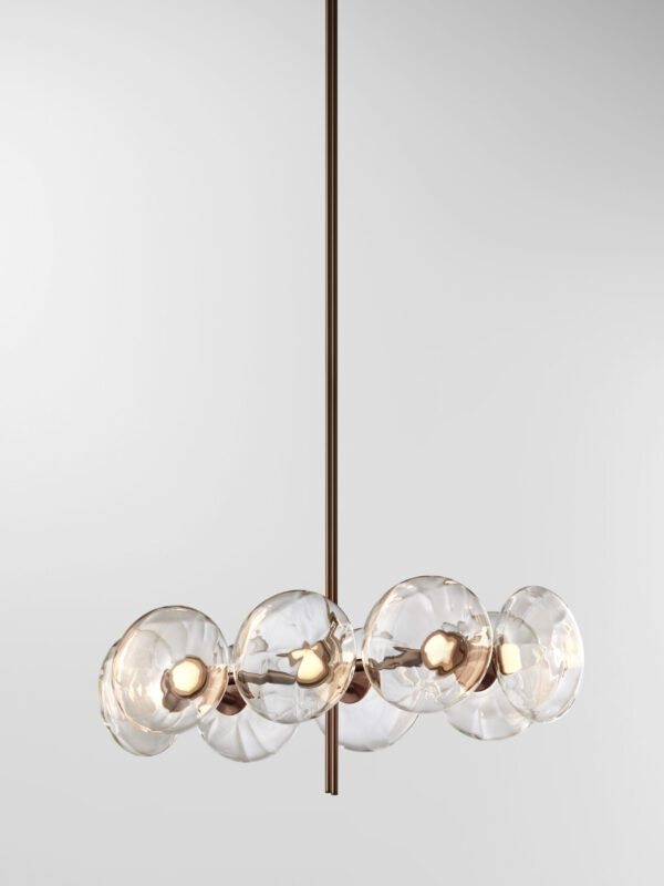 Aeris Linear 108 Chandelier - Bronzed Brass, Clear