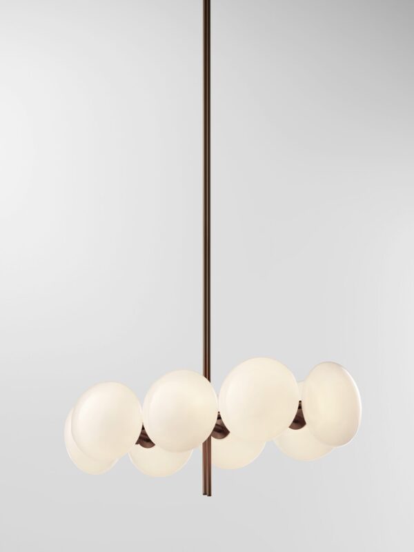 Aeris Linear 108 Chandelier - Bronzed Brass, Frosted Clear