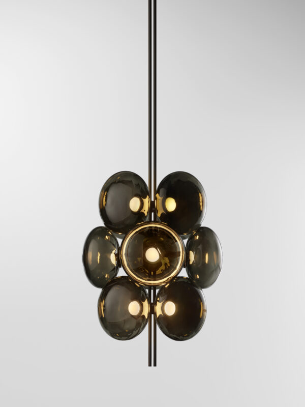Aeris 112 Chandelier - Blackened Brass, Black