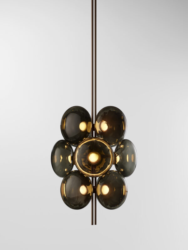Aeris 112 Chandelier - Bronzed Brass, Black