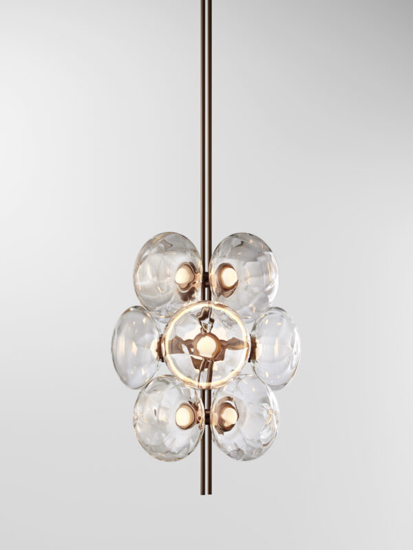 Aeris 112 Chandelier - Bronzed Brass, Clear