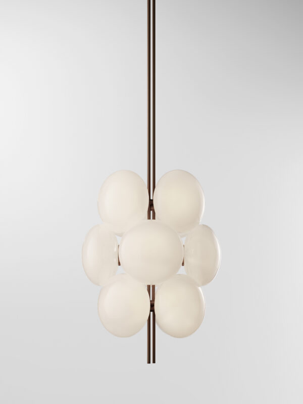 Aeris 112 Chandelier - Bronzed Brass, Frosted Clear